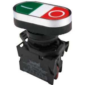 Elemento Doppio pulsante 0/1 Luminoso da pannello